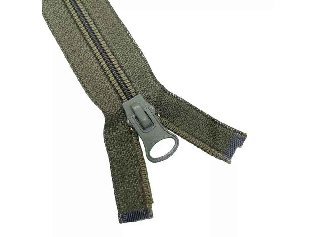 Блискавка спіральна 80см роз′ємна на 2 замка Т6Г 6.29 л/к колір 2446 хакі ТМ БАРИШЕВКА Блискавка спіральна 80см роз′ємна на 2 замка Т6Г 6.29 л/к колір 2446 хакі ТМ БАРИШЕВКА