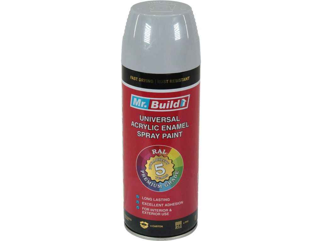 Фарба аерозольна 400мл сірий акрилова універсальна №09 RAL 7046 ТМ MR. BUILD Фарба аерозольна 400мл сірий акрилова універсальна №09 RAL 7046 ТМ MR. BUILD
