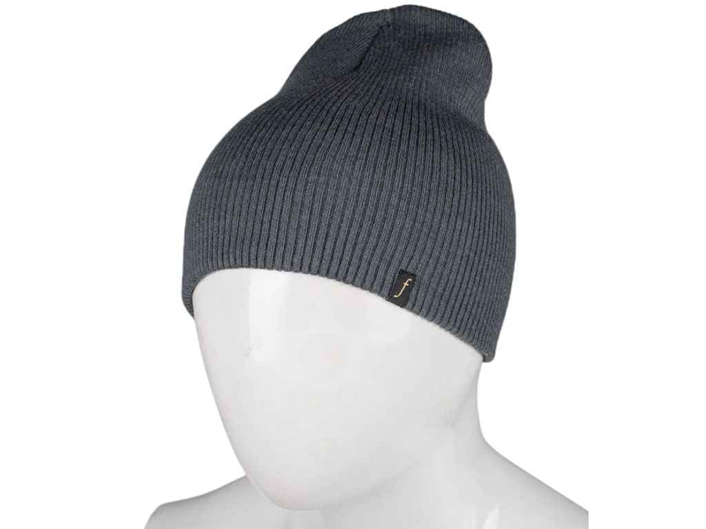 Шапка Резинка пряма арт.231207 графіт ТМ FERO Шапка Резинка пряма арт.231207 графіт ТМ FERO