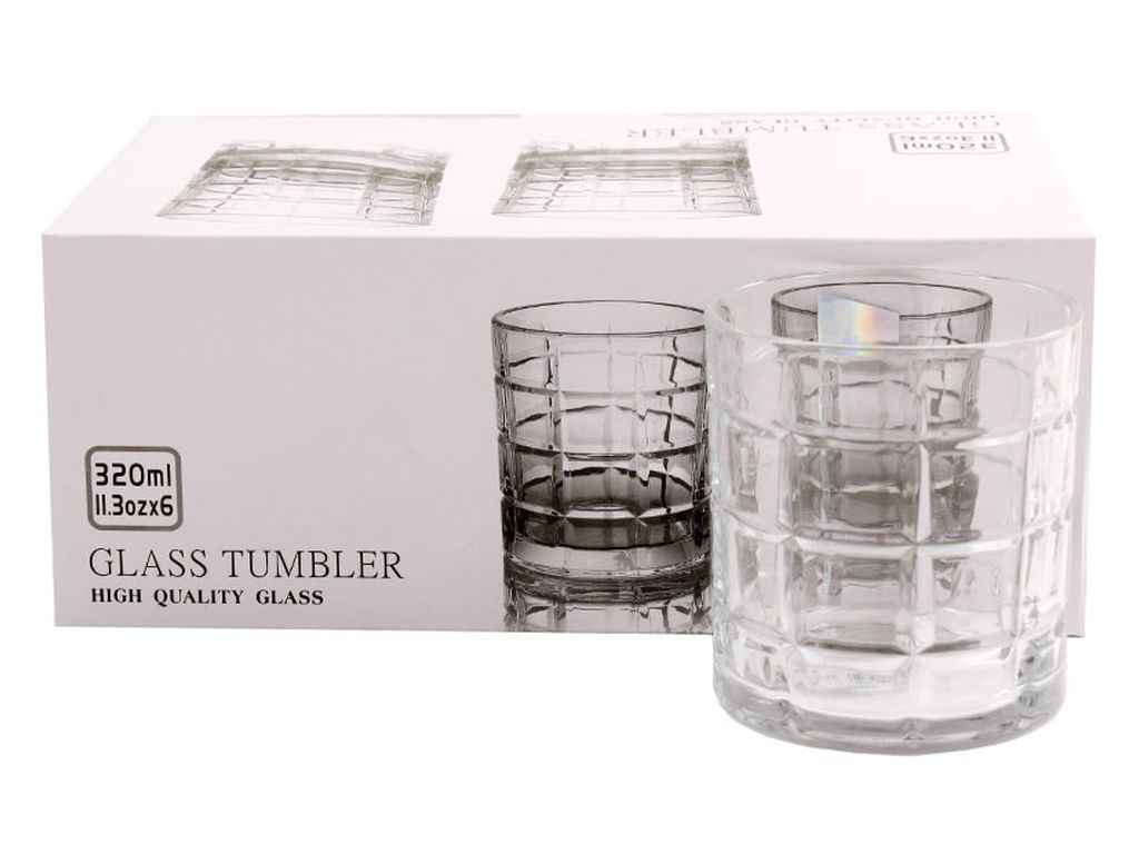 Набір склянок для віскі 6шт 320мл BM6015S ТМ INTEROS Набір склянок для віскі 6шт 320мл BM6015S ТМ INTEROS