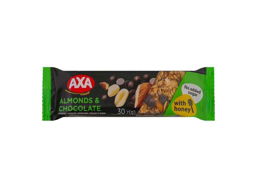 Батончик 30г з мигдалем, шоколадом, злаками та медом ТМAХА Батончик 30г з мигдалем, шоколадом, злаками та медом ТМAХА