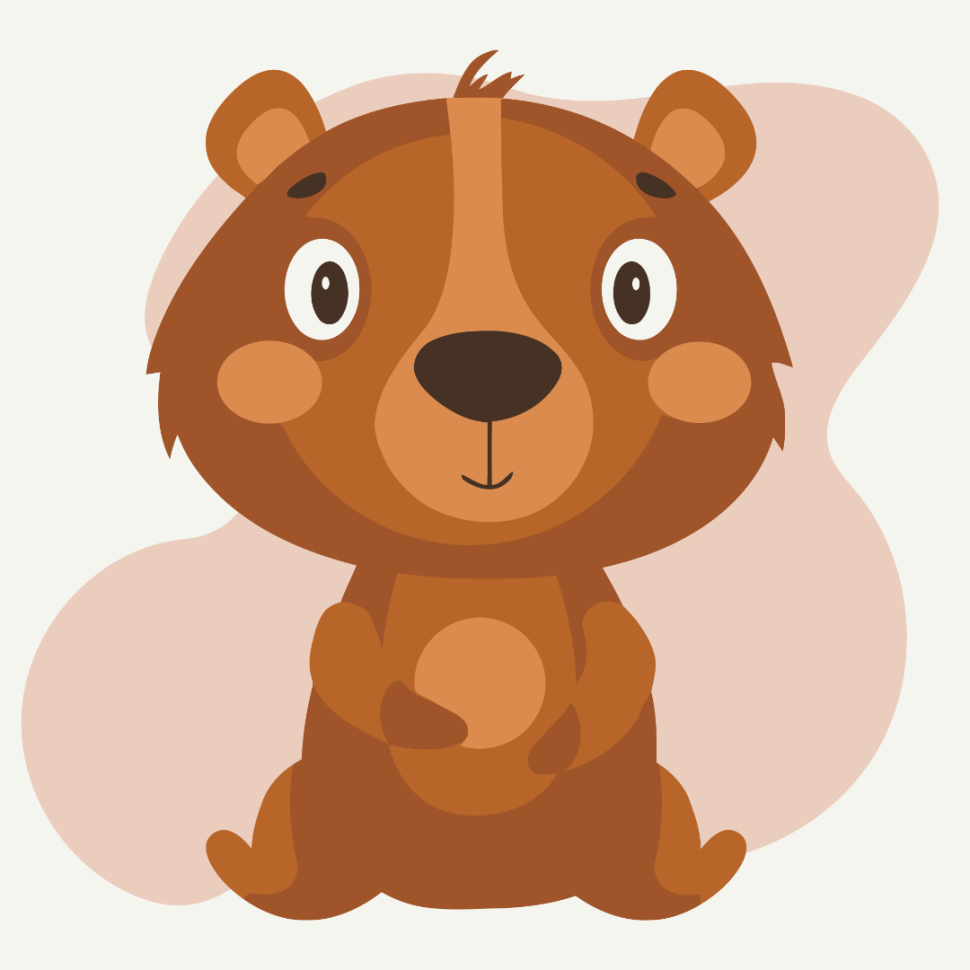 Роспись на холсте "Мишка" MBS023 Brushme 20х20 см Роспись на холсте "Мишка" MBS023 Brushme 20х20 см