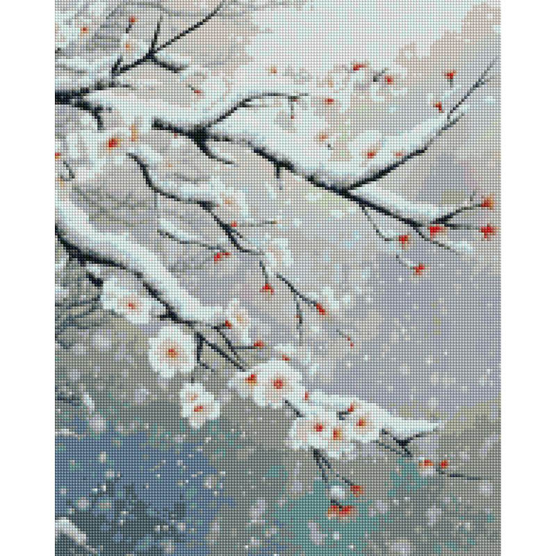 Алмазна мозаїка "Цвіт в снігу" DBS1269, 40х50 см Алмазна мозаїка "Цвіт в снігу" DBS1269, 40х50 см