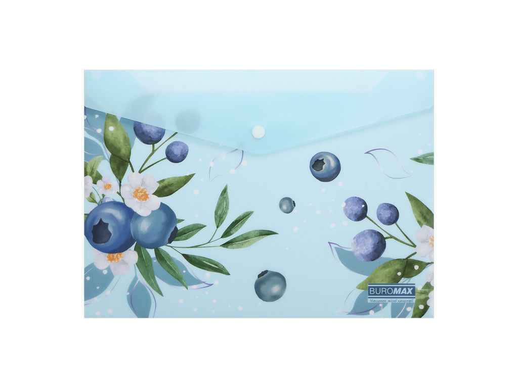 Папка на кнопці конверт ARABESKI А4 пластик морська хвиля ТМ BUROMAX Папка на кнопці конверт ARABESKI А4 пластик морська хвиля ТМ BUROMAX