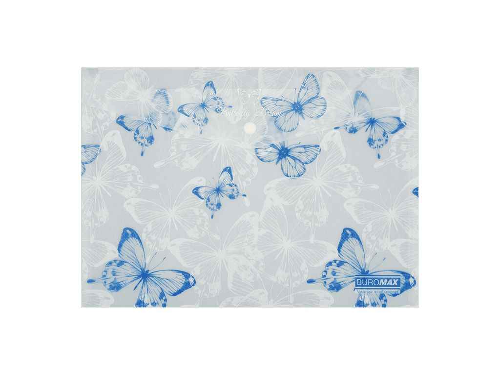 Папка на кнопці конверт ARABESKI А4 пластик білий перламутровий ТМ BUROMAX Папка на кнопці конверт ARABESKI А4 пластик білий перламутровий ТМ BUROMAX