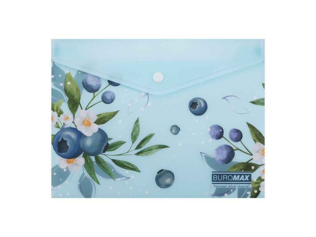 Папка на кнопці конверт ARABESKI А5 пластик морська хвиля ТМ BUROMAX Папка на кнопці конверт ARABESKI А5 пластик морська хвиля ТМ BUROMAX