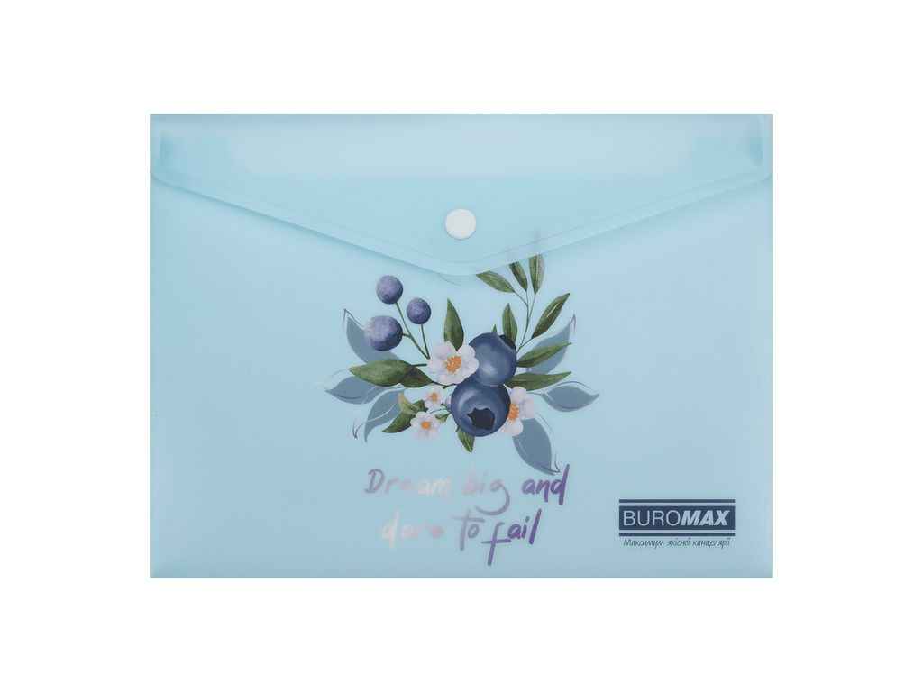 Папка на кнопці конверт ARABESKI А5 пластик чароіт ТМ BUROMAX Папка на кнопці конверт ARABESKI А5 пластик чароіт ТМ BUROMAX