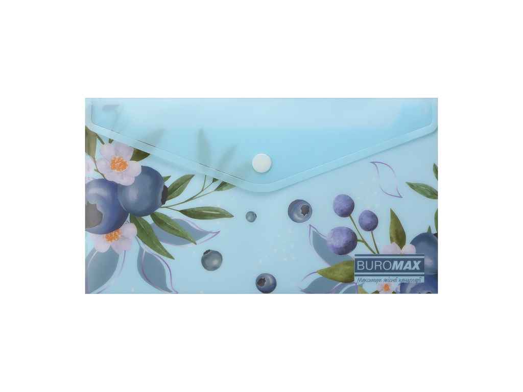Папка на кнопці конверт ARABESKI DL пластик морська хвиля ТМ BUROMAX Папка на кнопці конверт ARABESKI DL пластик морська хвиля ТМ BUROMAX
