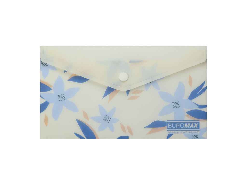 Папка на кнопці конверт ARABESKI DL пластик маренго ТМ BUROMAX Папка на кнопці конверт ARABESKI DL пластик маренго ТМ BUROMAX