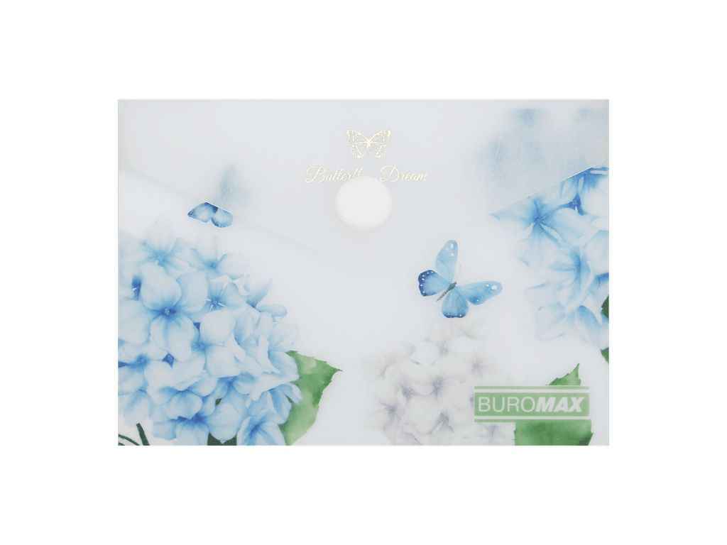 Папка на кнопці конверт ARABESKI А7 пластик прозорий ТМ BUROMAX Папка на кнопці конверт ARABESKI А7 пластик прозорий ТМ BUROMAX