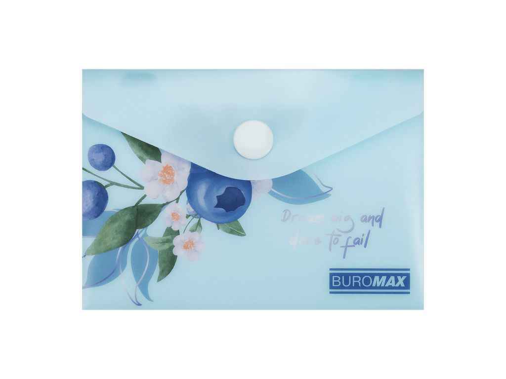 Папка на кнопці конверт ARABESKI А7 пластик чароіт ТМ BUROMAX Папка на кнопці конверт ARABESKI А7 пластик чароіт ТМ BUROMAX