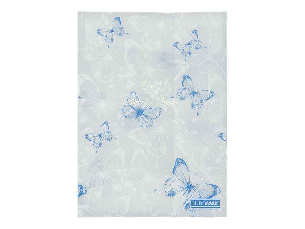 Папка на гумці ARABESKI А4 пластик білий перламутр ТМ BUROMAX Папка на гумці ARABESKI А4 пластик білий перламутр ТМ BUROMAX