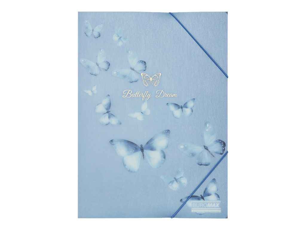 Папка на гумці ARABESKI А4 пластик синій електрик ТМ BUROMAX Папка на гумці ARABESKI А4 пластик синій електрик ТМ BUROMAX