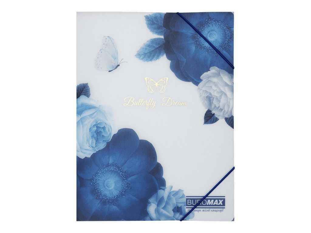 Папка на гумці ARABESKI А5 пластик темно-синій ТМ BUROMAX Папка на гумці ARABESKI А5 пластик темно-синій ТМ BUROMAX