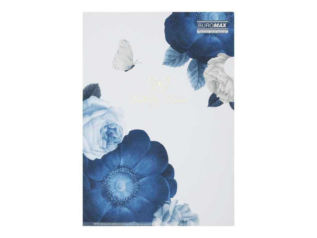 Папка-куточок ARABESKI А4 пластик темно-синій ТМ BUROMAX Папка-куточок ARABESKI А4 пластик темно-синій ТМ BUROMAX