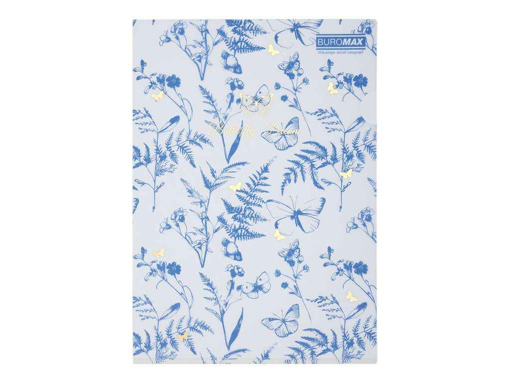 Папка-куточок ARABESKI А4 пластик блакитний ТМ BUROMAX Папка-куточок ARABESKI А4 пластик блакитний ТМ BUROMAX