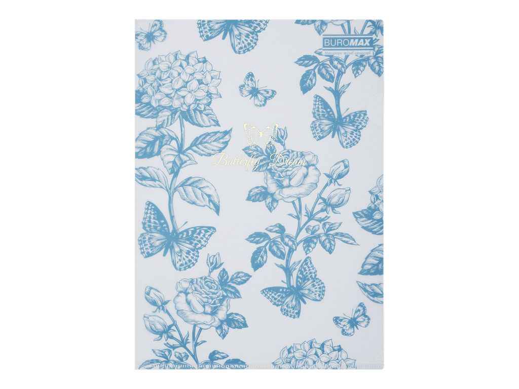 Папка-куточок ARABESKI А4 пластик синьо-сірий ТМ BUROMAX Папка-куточок ARABESKI А4 пластик синьо-сірий ТМ BUROMAX