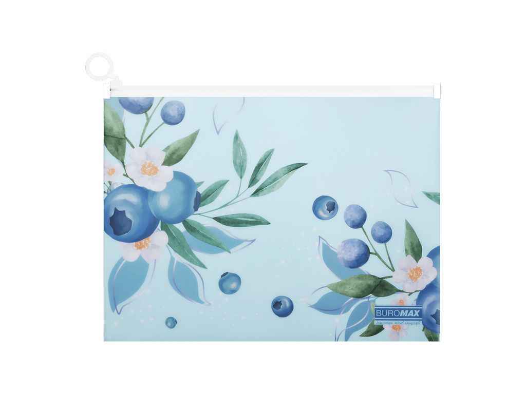 Папка-конверт на zip-блискавці ARABESKI А4 пластик морська хвиля ТМ BUROMAX Папка-конверт на zip-блискавці ARABESKI А4 пластик морська хвиля ТМ BUROMAX