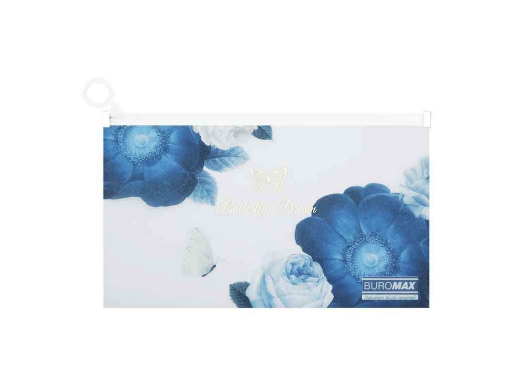 Папка-конверт на zip-блискавці ARABESKI DLпластик темно-синій ТМ BUROMAX Папка-конверт на zip-блискавці ARABESKI DLпластик темно-синій ТМ BUROMAX