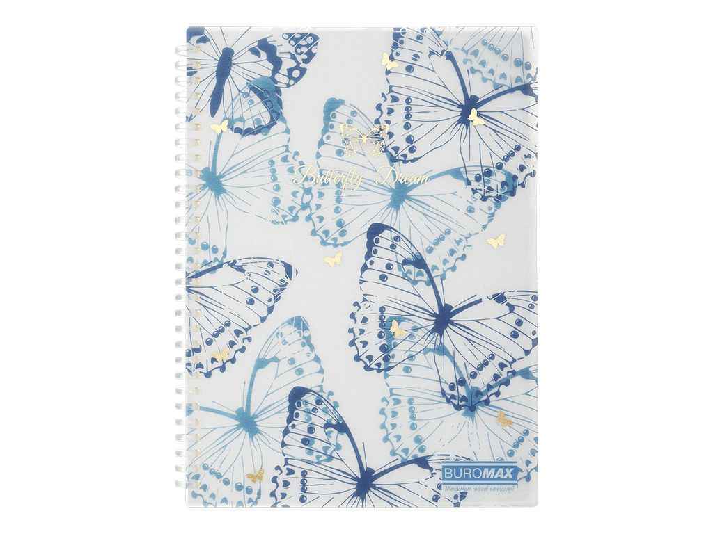 Зошит для нотаток ARABESKI B5 80 арк клітинка синій ТМ BUROMAX Зошит для нотаток ARABESKI B5 80 арк клітинка синій ТМ BUROMAX