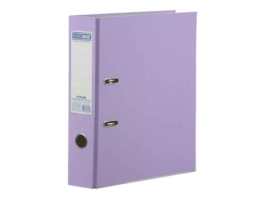 Папка-реєстратор одност ETALON А4 PASTEL 70/75мм бузковий ТМ BUROMAX Папка-реєстратор одност ETALON А4 PASTEL 70/75мм бузковий ТМ BUROMAX