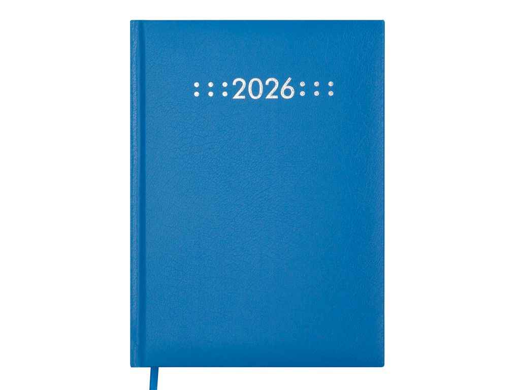 Щоденник А5 датов. 2026 CLASSIC синій бумвініл/поролон ТМ BUROMAX Щоденник А5 датов. 2026 CLASSIC синій бумвініл/поролон ТМ BUROMAX