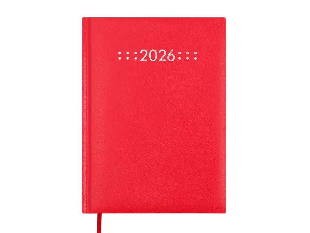 Щоденник А5 датов. 2026 CLASSIC червоний бумвініл/поролон ТМ BUROMAX Щоденник А5 датов. 2026 CLASSIC червоний бумвініл/поролон ТМ BUROMAX