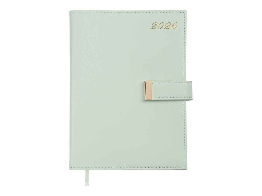 Щоденник А5 датов. 2026 NUDE світло-зелений штуч.шкіра ТМ BUROMAX Щоденник А5 датов. 2026 NUDE світло-зелений штуч.шкіра ТМ BUROMAX