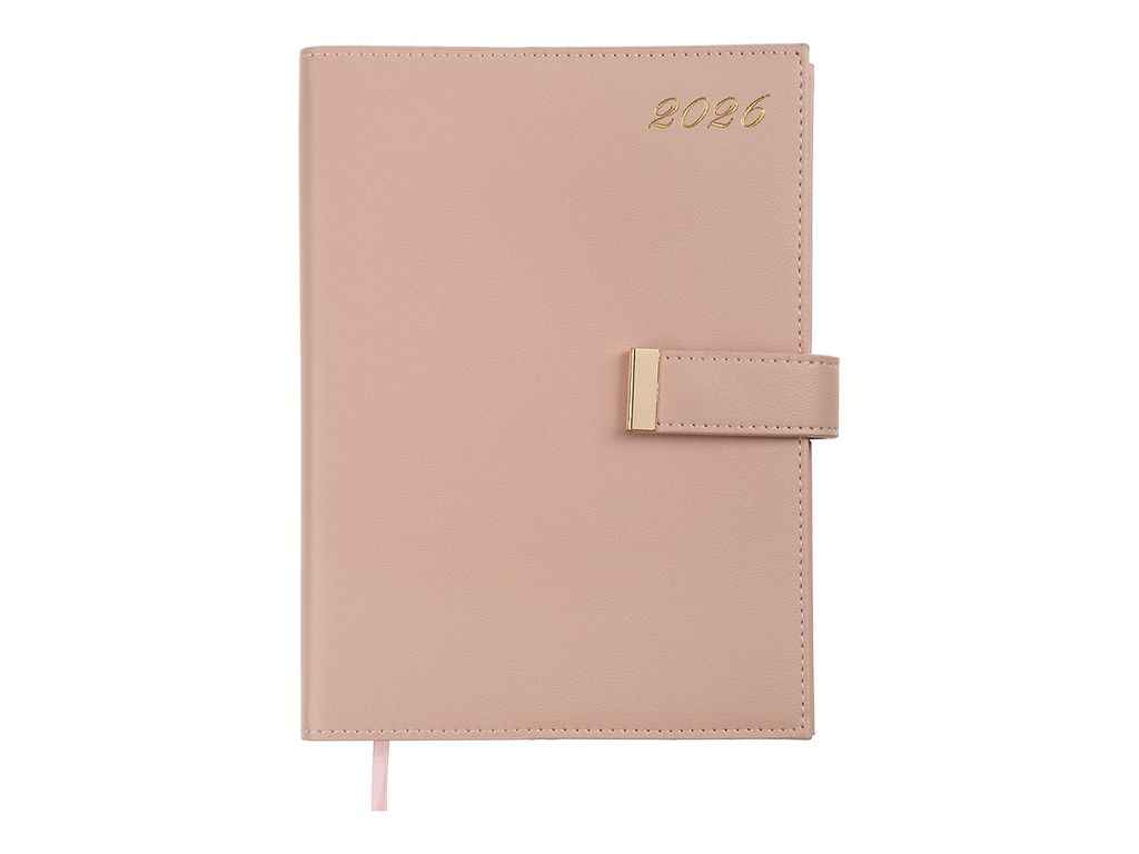 Щоденник А5 датов. 2026 NUDE світло-рожевий штуч.шкіра ТМ BUROMAX Щоденник А5 датов. 2026 NUDE світло-рожевий штуч.шкіра ТМ BUROMAX