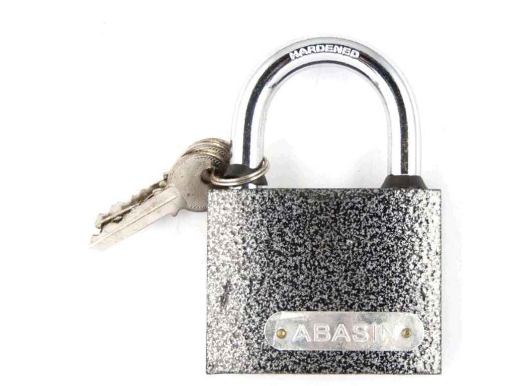 Замок навiсний 63мм сірий ABASIN АВ оригінал ТМ FZB Замок навiсний 63мм сірий ABASIN АВ оригінал ТМ FZB