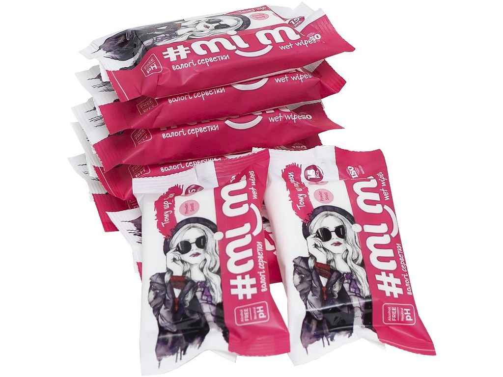 Вологі серветки 15шт Подружки ТМ МІ МІ Вологі серветки 15шт Подружки ТМ МІ МІ