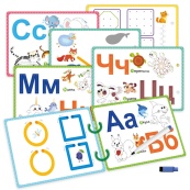 Дитячі розвивальні картки "Пиши-стирай Зебра" VT2020-01, 9 сторінок. Зображення №3