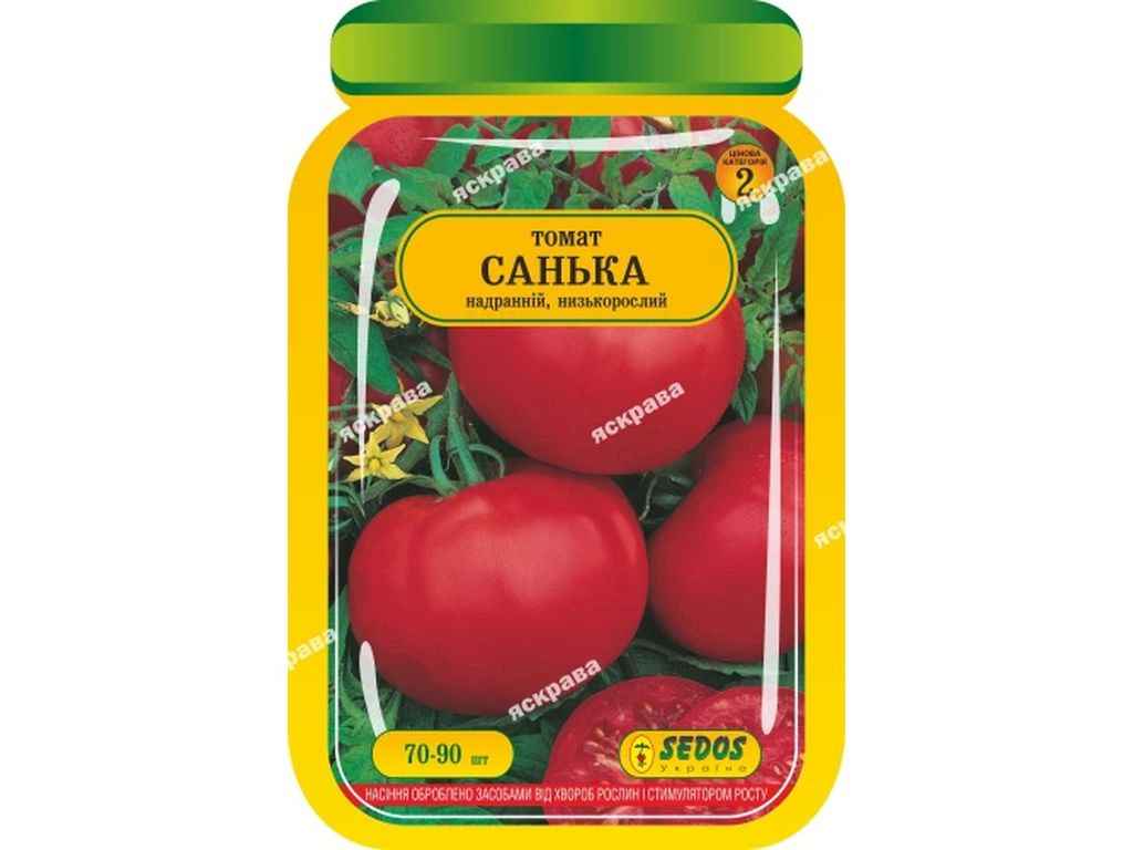 Томат середньорослий Санька (25 пачок) інкрустоване 60-90 нас. ТМ SEDOS Томат середньорослий Санька (25 пачок) інкрустоване 60-90 нас. ТМ SEDOS