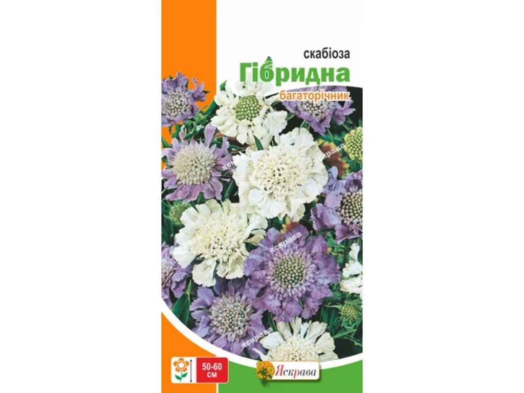 Скабіоза гібридна багаторічна (20 пачок) 0,1г ТМ ЯСКРАВА Скабіоза гібридна багаторічна (20 пачок) 0,1г ТМ ЯСКРАВА