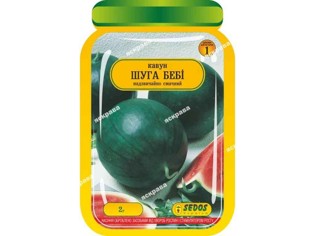 Кавун Шугар Бебі (25 пачок) інкрустоване 2г ТМSEDOS Кавун Шугар Бебі (25 пачок) інкрустоване 2г ТМSEDOS