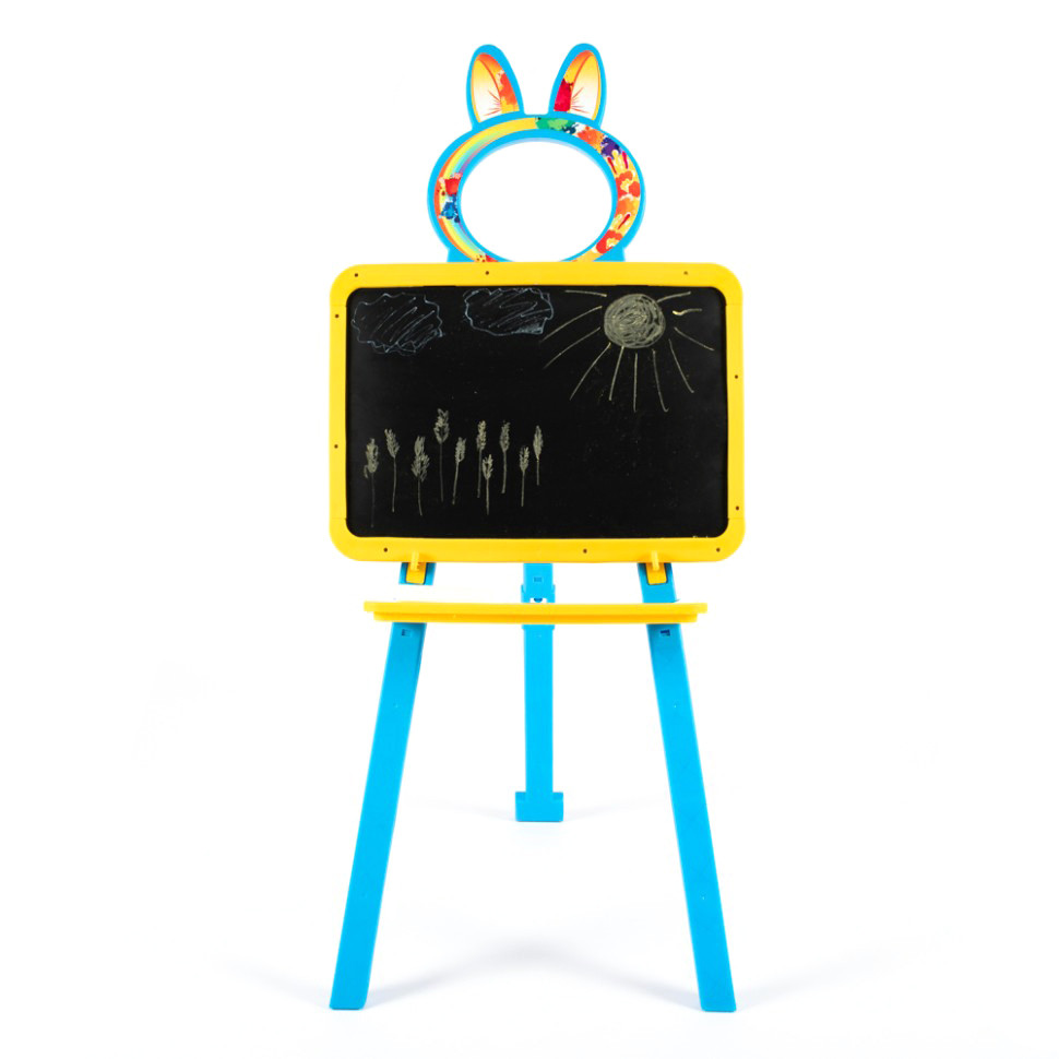 Дитяча дошка для малювання магнітна 013777/1 жовто-блакитна Дитяча дошка для малювання магнітна 013777/1 жовто-блакитна