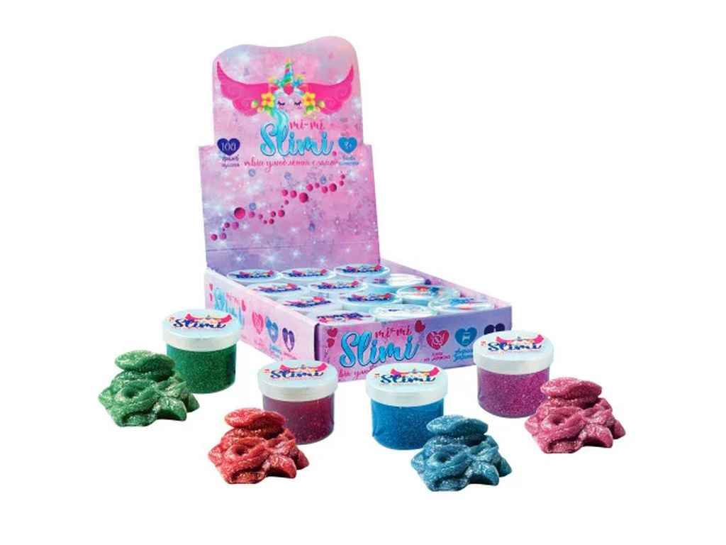 Слайм Mi-mi Slimi - з глітером -0,100 кг (укр) в асортименті 71821 ТМ STRATEG Слайм Mi-mi Slimi - з глітером -0,100 кг (укр) в асортименті 71821 ТМ STRATEG
