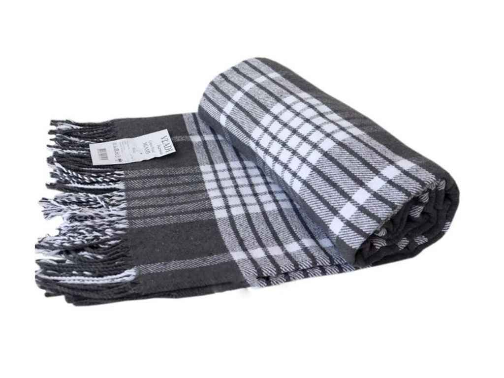 Плед 140*200 MIAMI HORACE дим-білий-дим ТМ VLADI Плед 140*200 MIAMI HORACE дим-білий-дим ТМ VLADI