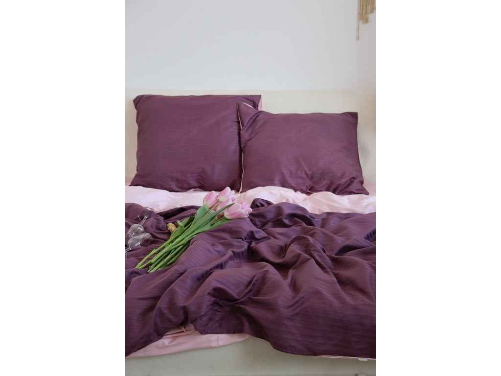 Комплект постільної білизни 2-х сп 50/70 Сливово-Рожевий SS-3025 сатін ТМ LELIT Комплект постільної білизни 2-х сп 50/70 Сливово-Рожевий SS-3025 сатін ТМ LELIT