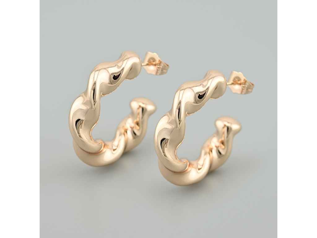 Сережки пусети Парма 55820 31*8мм 5,4г позолота 18К ТМ XUPING Сережки пусети Парма 55820 31*8мм 5,4г позолота 18К ТМ XUPING