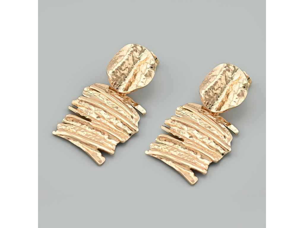 Сережки підвіски-пусети Каліпсо 55781 47*27мм 16,3г позолота 18К ТМ XUPING Сережки підвіски-пусети Каліпсо 55781 47*27мм 16,3г позолота 18К ТМ XUPING