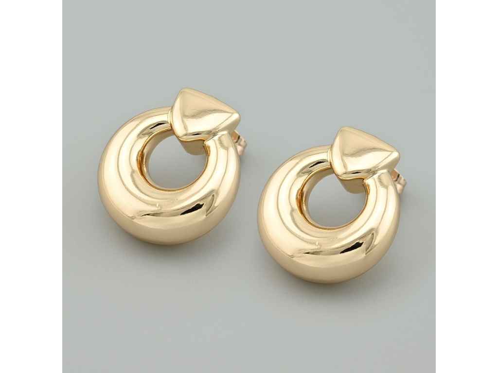 Сережки пусети Стиль 54075 26*23мм 6,5г позолота 18К ТМ XUPING Сережки пусети Стиль 54075 26*23мм 6,5г позолота 18К ТМ XUPING