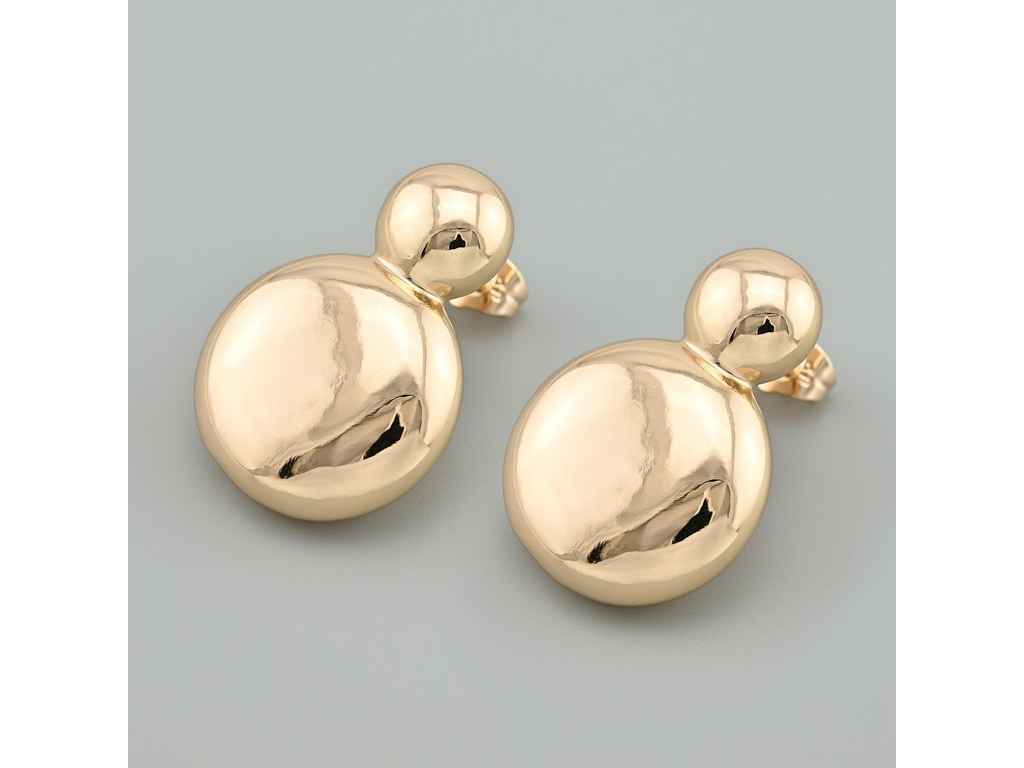 Сережки пусети Мить 55884 31*21мм 7,0г позолота 18К ТМ XUPING Сережки пусети Мить 55884 31*21мм 7,0г позолота 18К ТМ XUPING