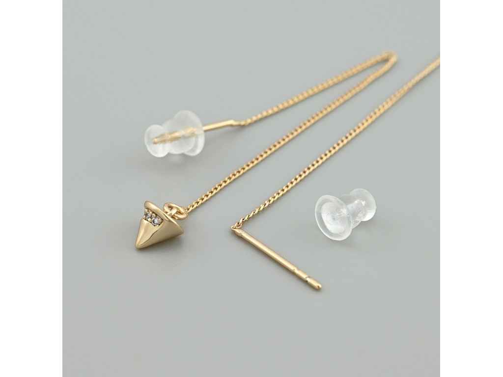 Сережки англійська застібка грація 55848 86*6мм білі фіаніти 1,1г позолота 18К ТМ XUPING Сережки англійська застібка грація 55848 86*6мм білі фіаніти 1,1г позолота 18К ТМ XUPING