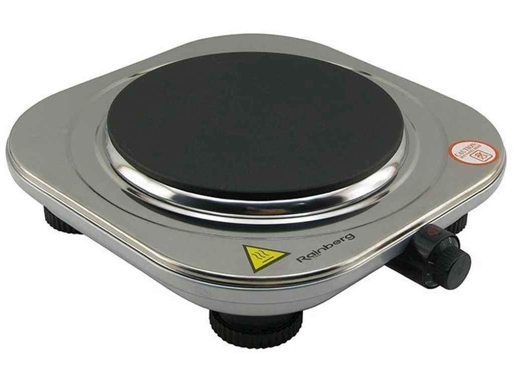 Електроплита 2000Вт 1комф. RB-009 нерж ТМ Rainberg Електроплита 2000Вт 1комф. RB-009 нерж ТМ Rainberg