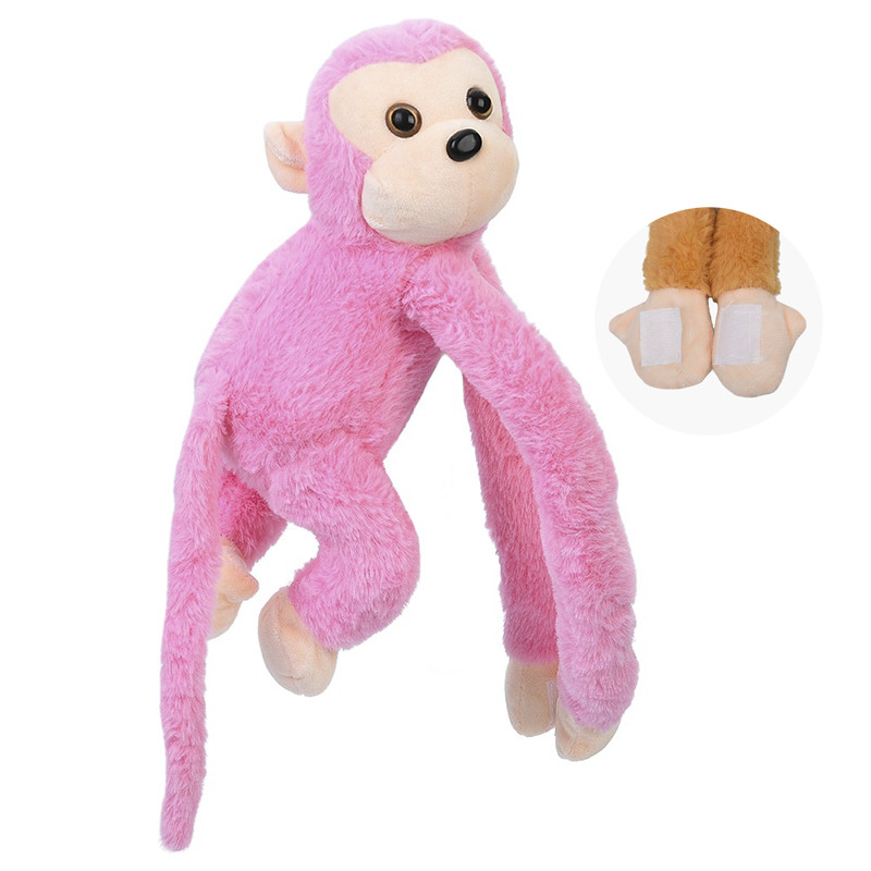 Мягкая игрушка Обезьяна YG0283 с липучками на двух лапках Розовый Мягкая игрушка Обезьяна YG0283 с липучками на двух лапках Розовый