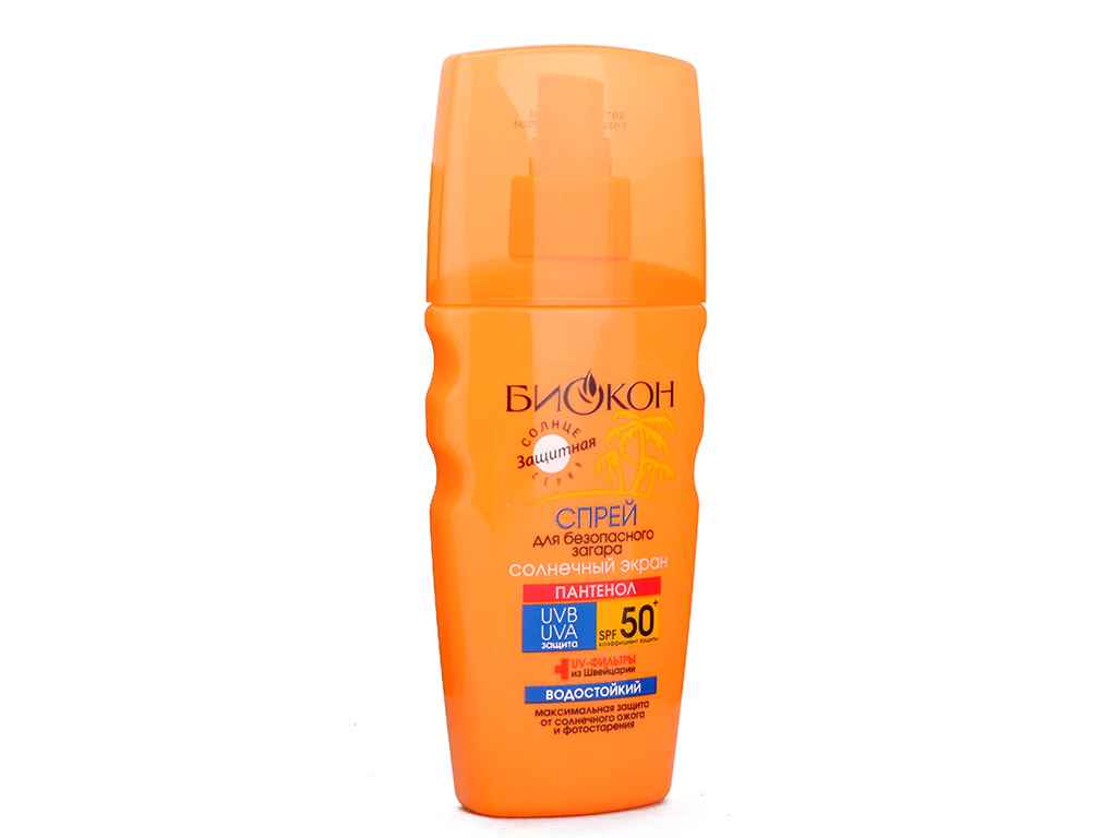 Cпрей SPF50 для безпечної засмаги,160мл. ТМБИОКОН Cпрей SPF50 для безпечної засмаги,160мл. ТМБИОКОН