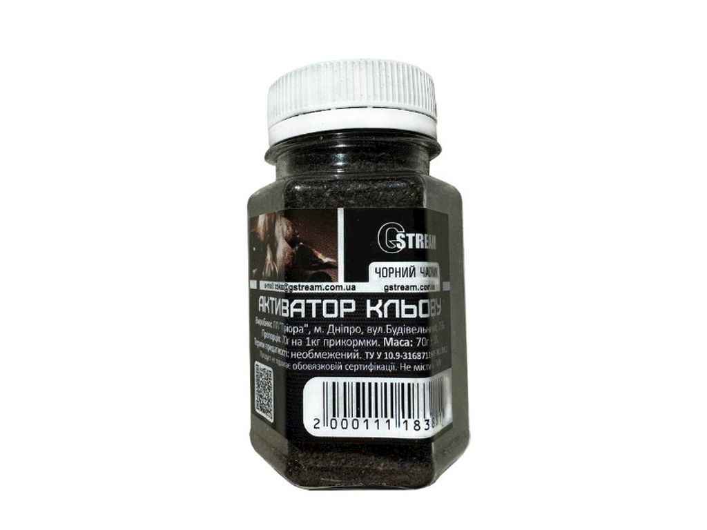 Активатор кльову Чорний часник (банка) 70г ТМ G.STREAM Активатор кльову Чорний часник (банка) 70г ТМ G.STREAM