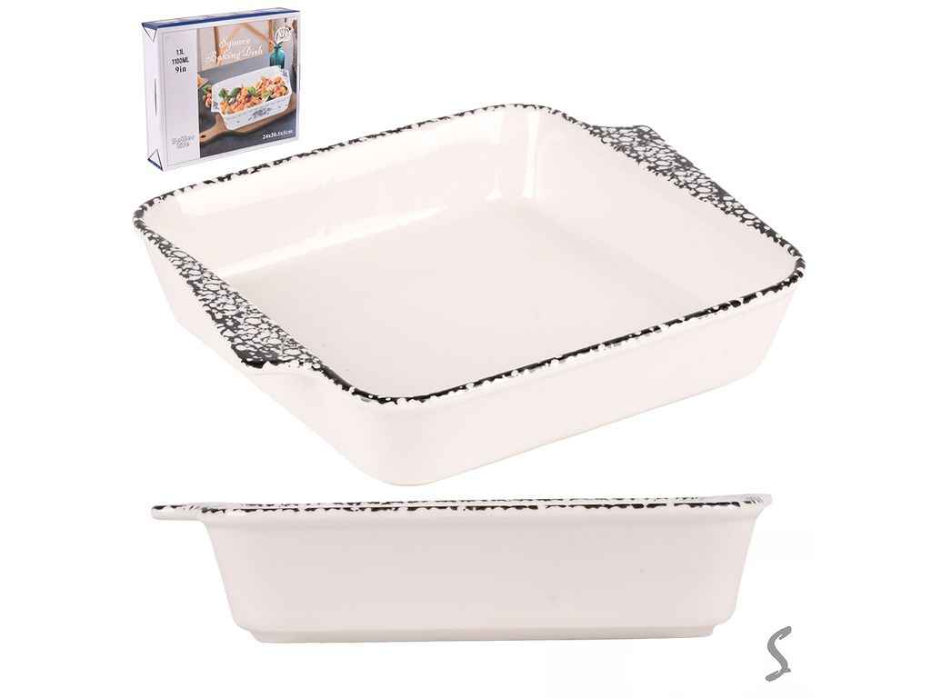 Форма для запікання кераміка Stains 750мл 19,5х16,5х4см R35633-S ТМ STENSON Форма для запікання кераміка Stains 750мл 19,5х16,5х4см R35633-S ТМ STENSON
