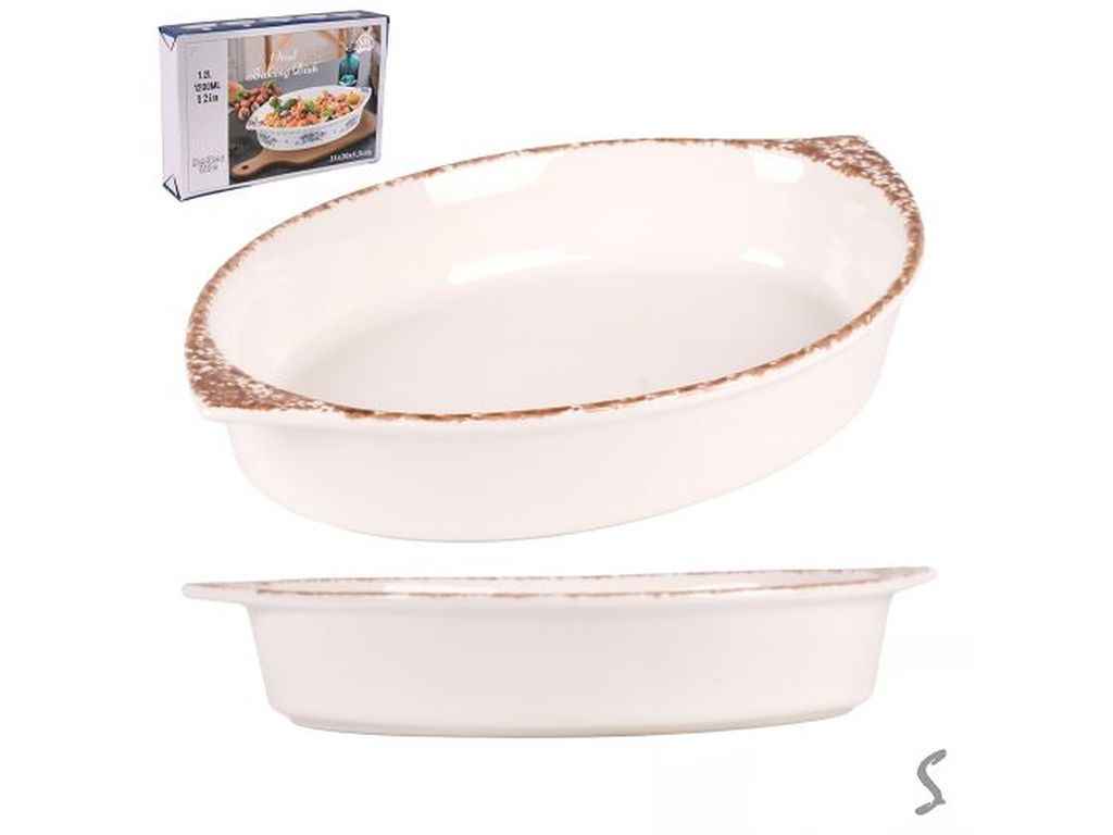 Форма для запікання кераміка Stains 800мл 26х16,5х5см R35636-S ТМ STENSON Форма для запікання кераміка Stains 800мл 26х16,5х5см R35636-S ТМ STENSON